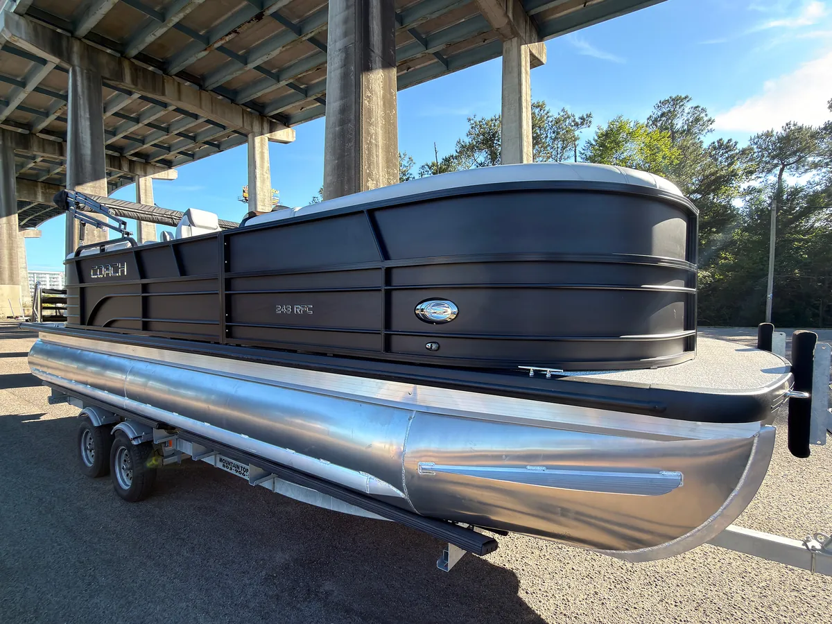 2026 Coach Pontoon 243 RFC Black — Coastal Boat Pros, Little River SC