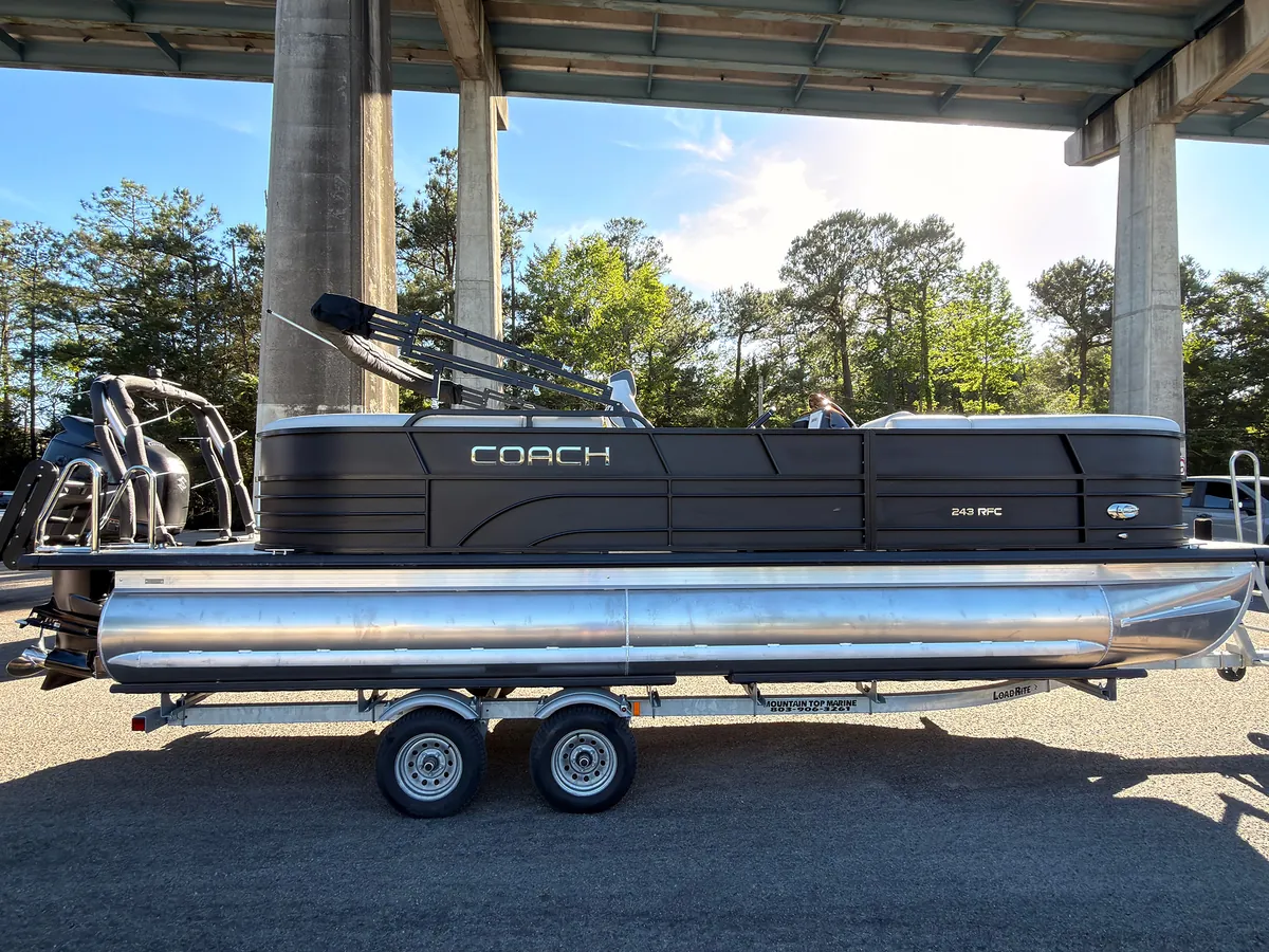 2026 Coach Pontoon 243 RFC Black — Coastal Boat Pros, Little River SC
