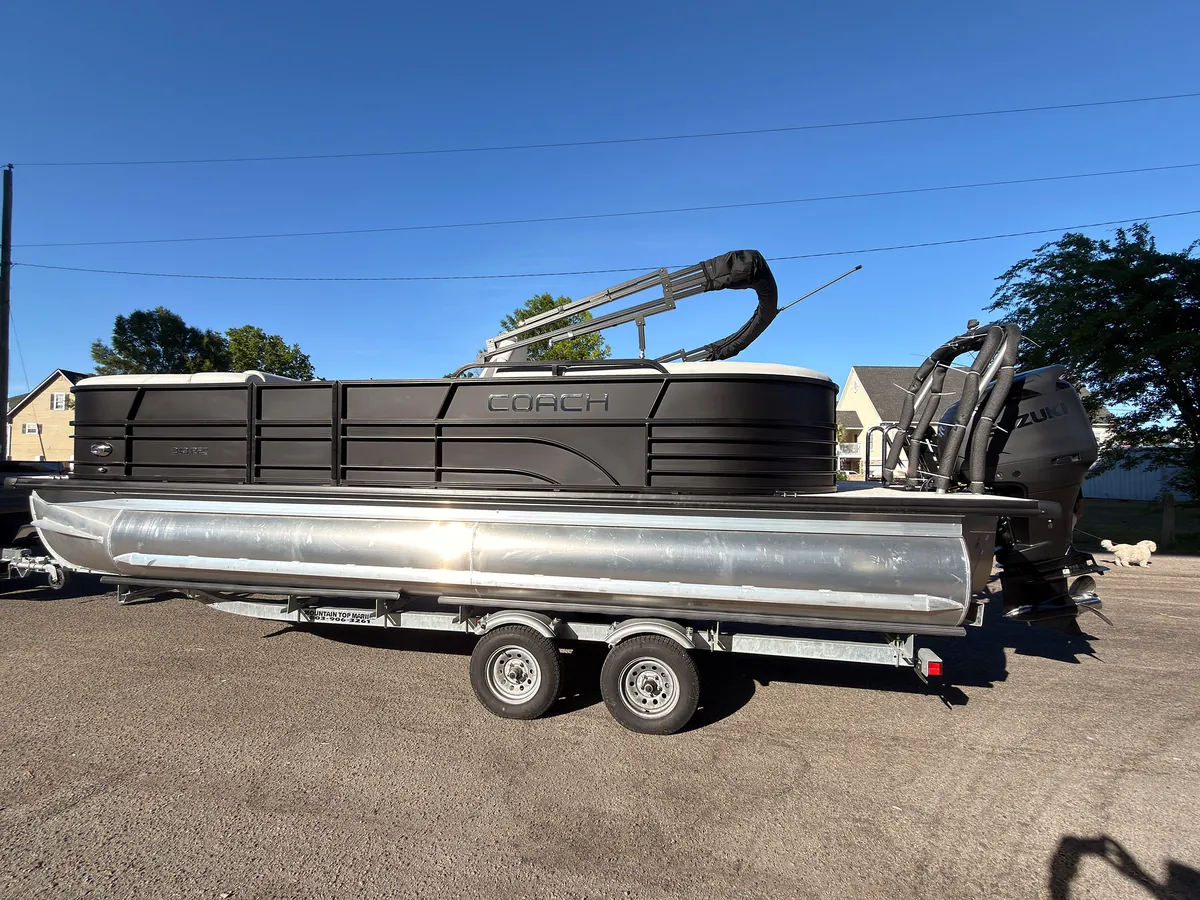 2026 Coach Pontoon 243 RFC Black — Coastal Boat Pros, Little River SC