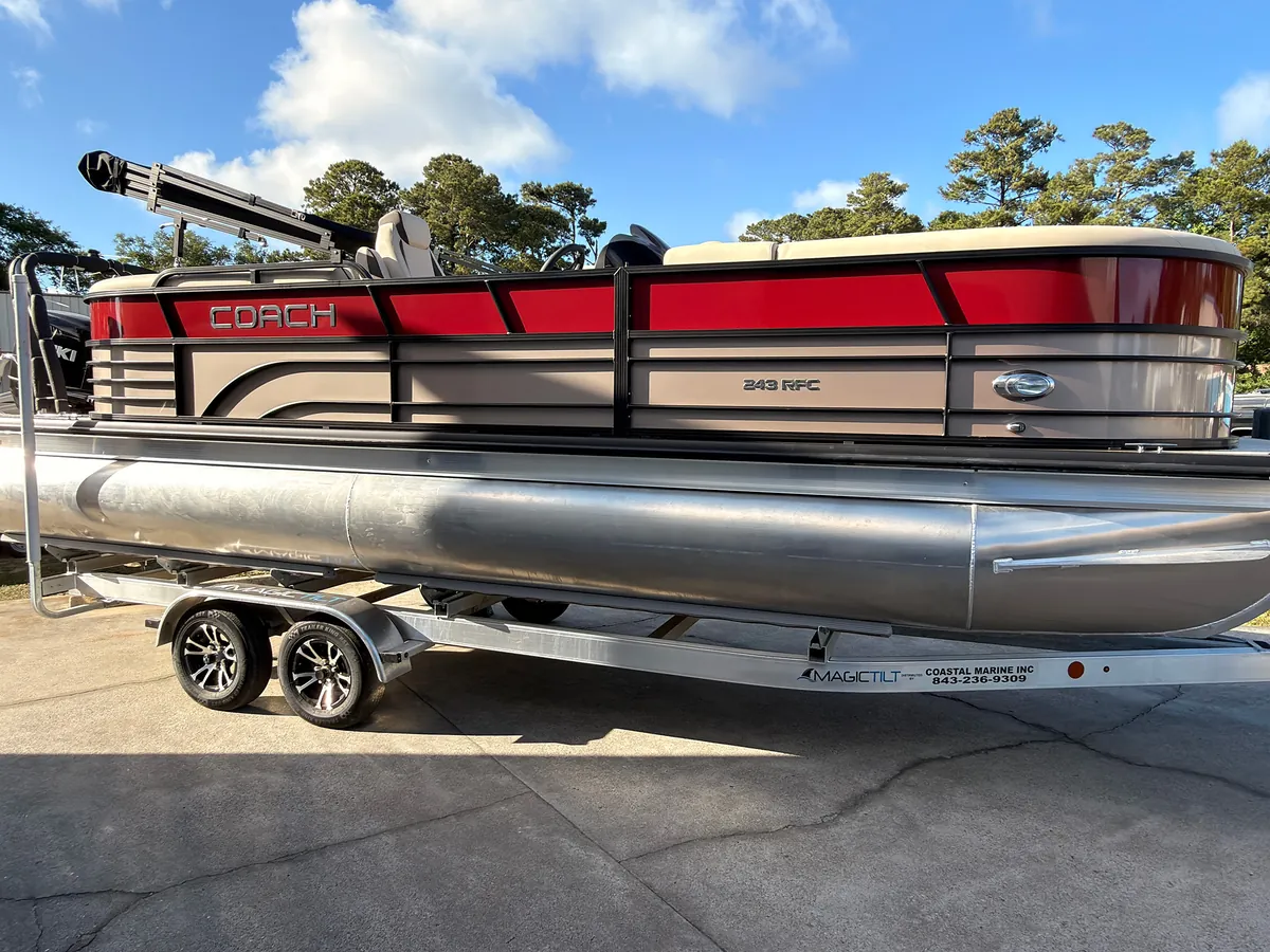 2026 Coach Pontoon 243 RFC Red — Coastal Boat Pros, Little River SC